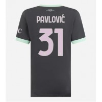 AC Milan Strahinja Pavlovic #31 Tretí Ženy futbalový dres 2024-25 Krátky Rukáv